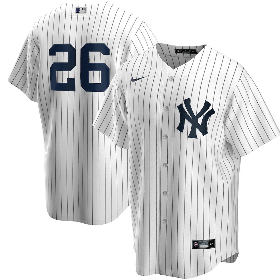 Mens New York Yankees #26 DJ LeMahieu Nike White Home Replica Player Name MLB Jerseys->new york yankees->MLB Jersey